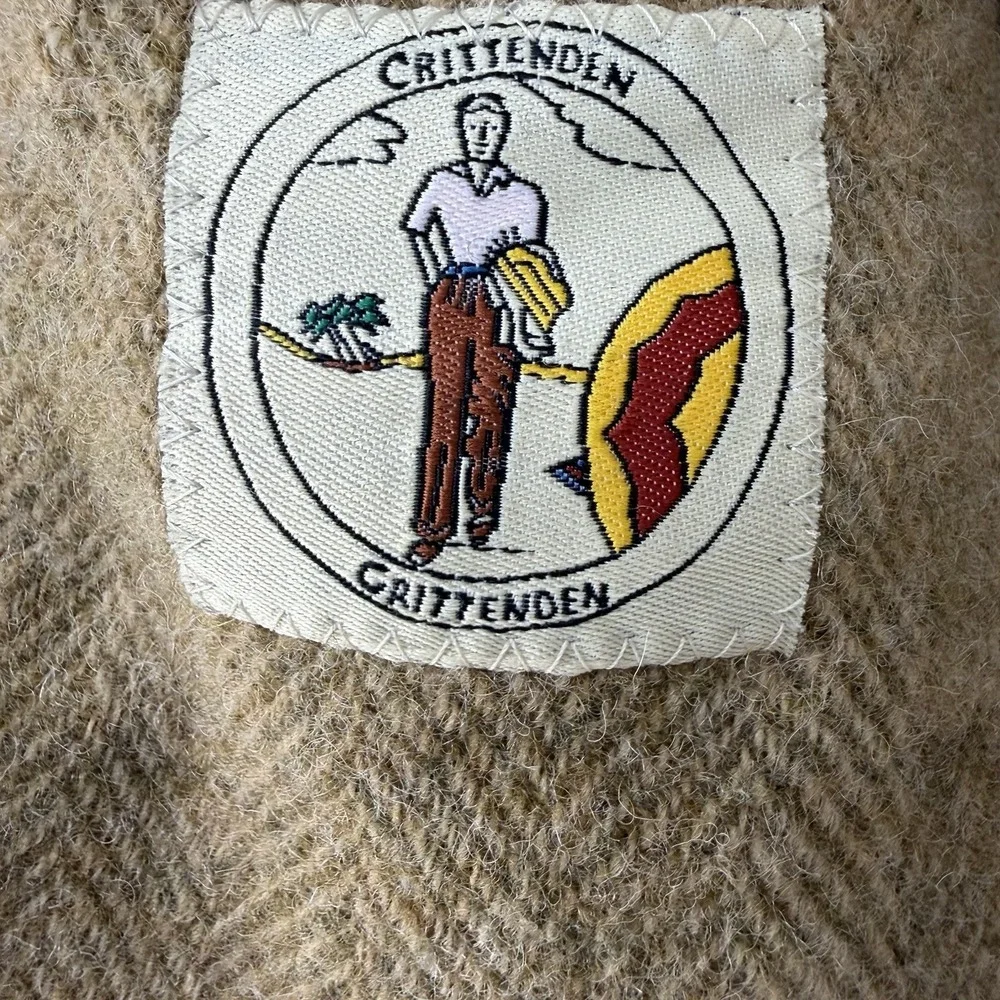VTG‎ Crittenden Mackinnon Scotland Wool Blazer ML Tweed Herringbone Unstructured